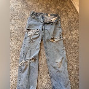 Distressed levi jeans
